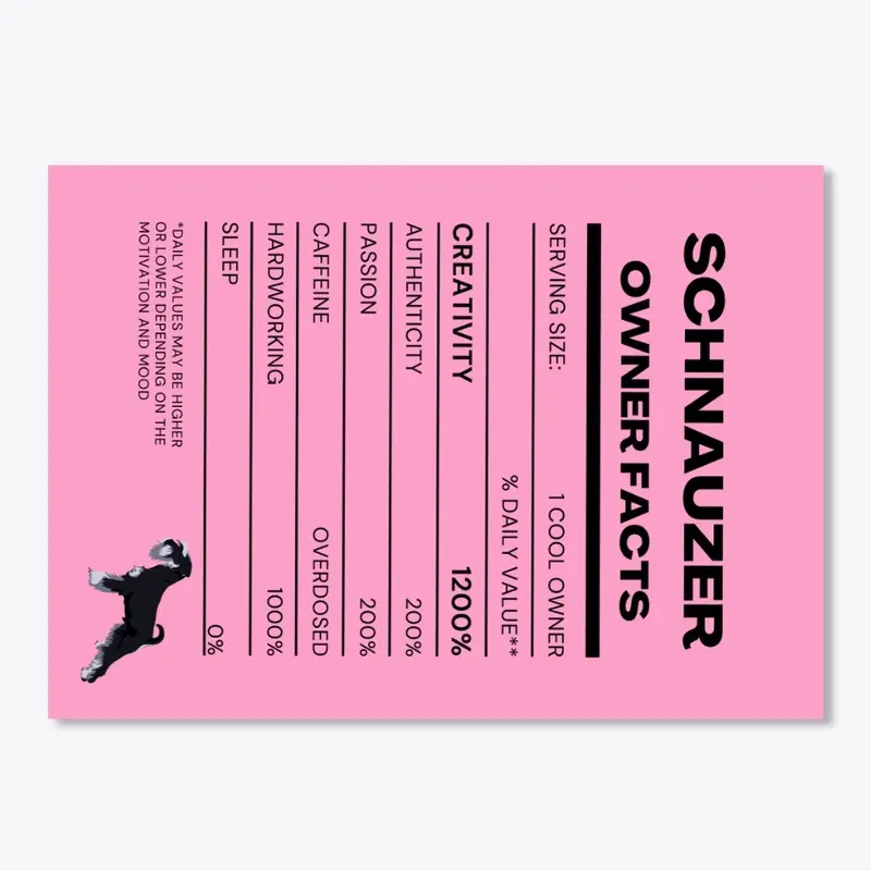 Schnauzer Owner Facts Sticker